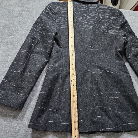 Sandro Blazer Women 38/M Gray Lined France Buttons LS Office Capsule VTG Classic - Picture 8 of 16